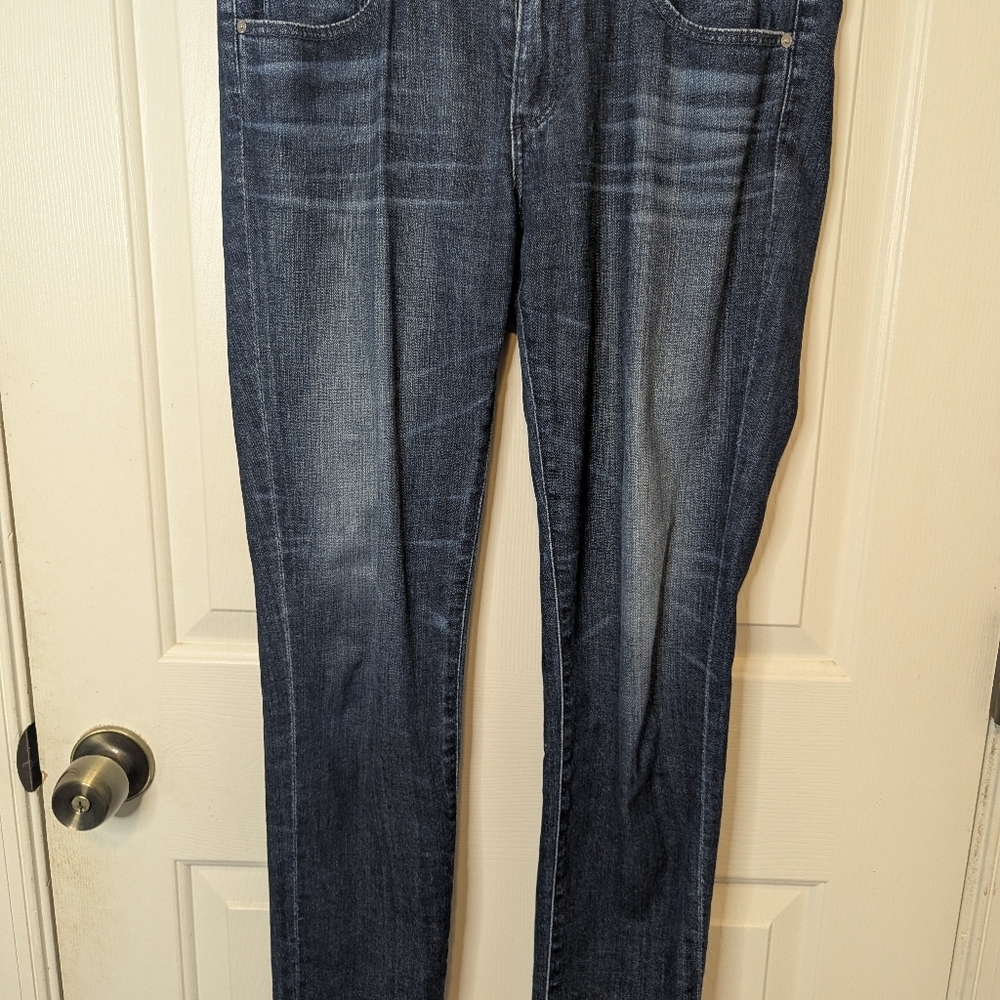 AG Adriano Goldschmied Anthropologie Slim Stevie Ankle Blue Jeans Size 29R - Picture 6 of 8